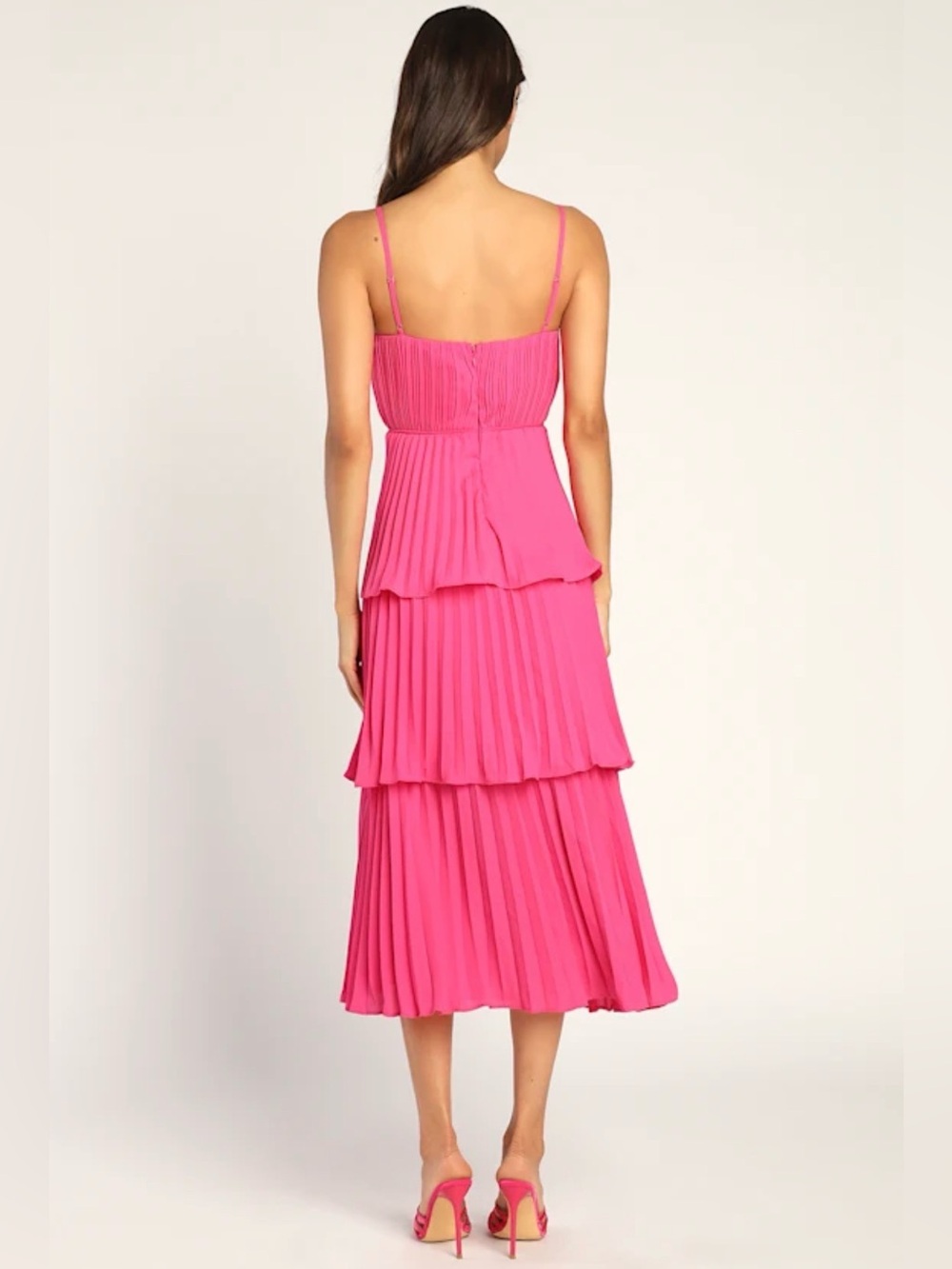 Lulus Tiered Midi Bustier Dress | Size M - Picture 2 of 4
